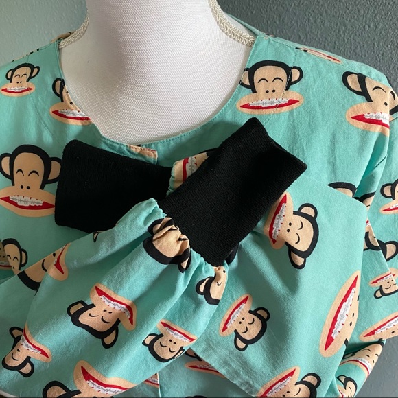 Paul Frank Scrub Top Julius w Braces Long Sleeve C - Picture 2 of 10
